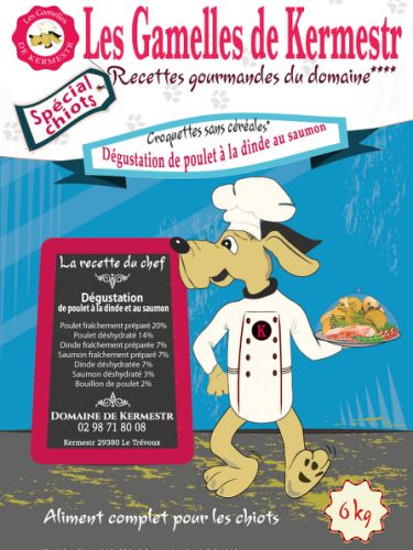 croquettes poulet dinde saumon