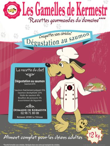 65% de saumon dans les croquettes